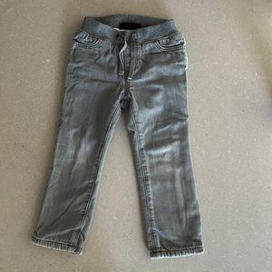 Gap Fleece lined gray denim jeans